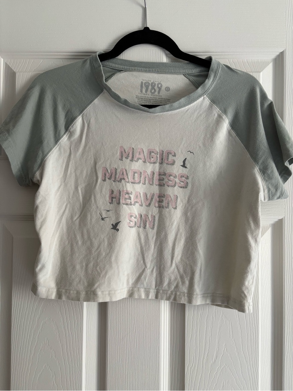 Pre-Owned Taylor Swift 1989 Taylor’s Version raglan crop top tee